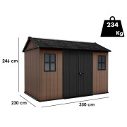 Keter Newton plus 7511/1175 Casetta da giardino dimensioni