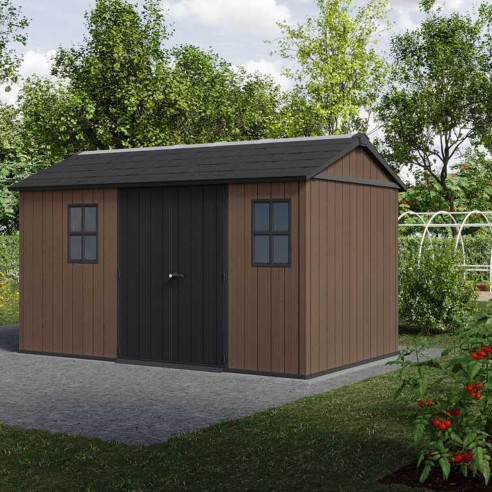 Keter Newton plus 7513/1375 Casetta da giardino con finestre