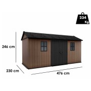 Keter Newton plus 7515/1575 Casetta da giardino con finestre