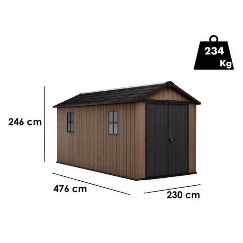 Keter Newton plus 7515/1575 Casetta da giardino con finestre