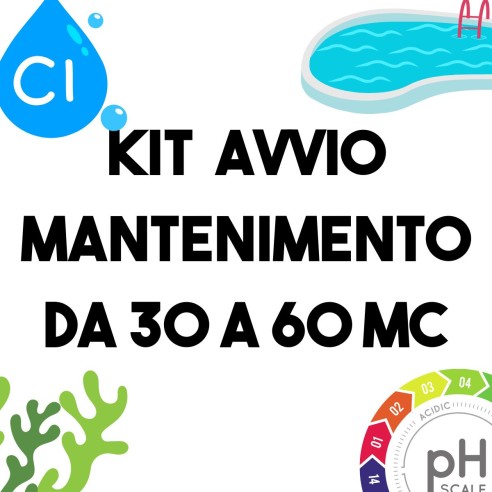 Starter Kit avvio mantenimento piscina da 30 fino 60mc