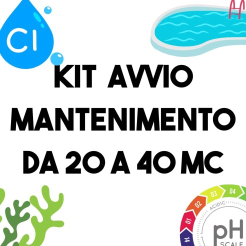 Starter Kit avvio mantenimento piscina da 20 fino 40 mc