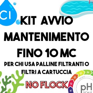 Avvio e mantenimento piscina fino 10 mc filtro palline