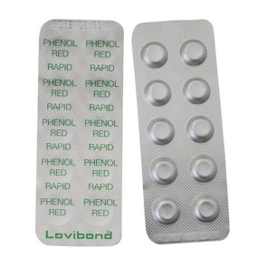 Blister 10 pastiglie reagenti Phenol Red