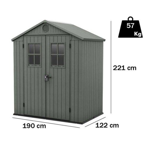 Keter casetta da giardino Darwin 6x4 verde