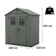 Keter casetta da giardino Darwin 6x4 verde