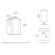 Keter casetta da giardino Darwin 4x6 marrone dimensioni