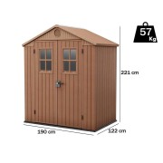 Keter casetta da giardino Darwin 6x4 marrone dimensioni