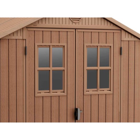 Keter casetta da giardino Darwin 6x8 marrone finestre