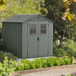 Keter casetta da giardino Darwin 6x8 verde 190x244xh221 cm 2