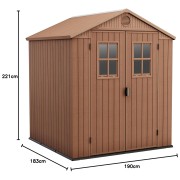 Keter casetta da giardino Darwin 6x6 marrone