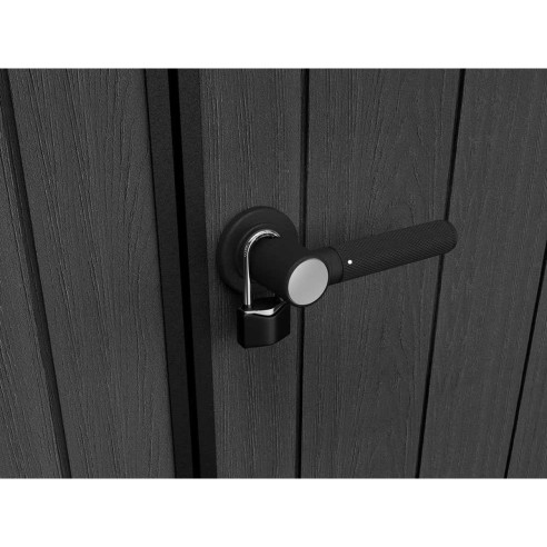 Keter casetta da giardino Artisan 7x7 grigio dettaglio