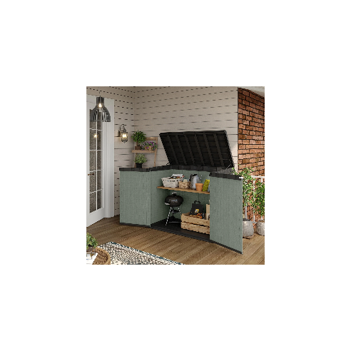 Box porta attrezzi Store it Out Darwin verde ambientato