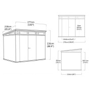 Casetta da giardino Artisan 9x7 342x218xh226 cm