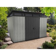 Keter casetta da giardino Artisan 11x7 grigio ambientata
