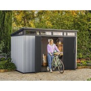 Keter casetta da giardino Artisan 11x7 grigio ambientata