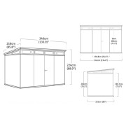 Keter casetta da giardino Artisan 11x7 grigio dimensioni