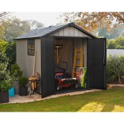 Keter casetta da giardino Oakland 759 grigio ambientata