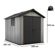 Keter casetta da giardino Oakland 759 grigio dimensioni