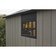 Keter casetta da giardino Oakland 757 grigio finestra
