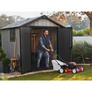 Keter casetta da giardino Oakland 757 grigio ambientata