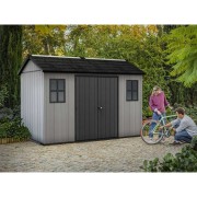Keter casetta da giardino Oakland 1175 grigio ambientata