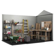 Keter casetta da giardino Oakland 1175 grigio ambientata