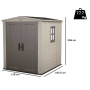 Casetta-da-giardino-Keter-Factor-6x6 dimensioni