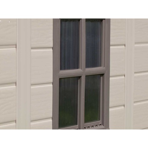 Keter casetta da giardino Factor 8x8 beige finetra
