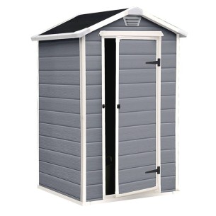 Keter casetta da giardino Manor 4x3 grigio 128x94x196 cm