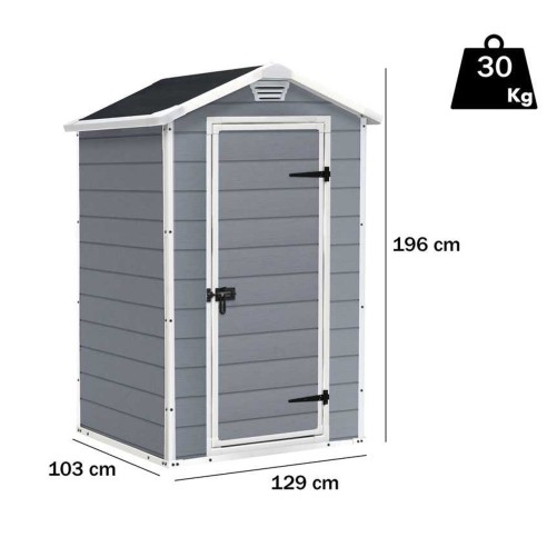 Keter casetta da giardino Manor 4x3 Grigio dimensioni