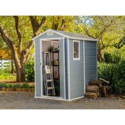 Keter casetta da giardino Manor 4x6 grigio ambientata