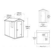 Keter casetta da giardino Manor 4x6 grigio dimensione