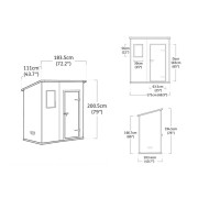 Keter casetta da giardino Manor Pent 6x4 dimensioni