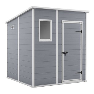 Keter casetta da giardino Manor Pent 6x6 grigio 184x185xh200cm