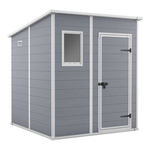 Keter casetta da giardino Manor Pent 6x6 grigio 184x185xh200cm