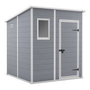 Keter casetta da giardino Manor Pent 6x6 grigio 184x185xh200cm