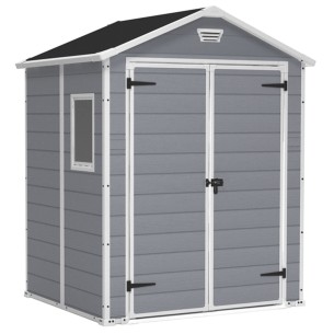 Keter casetta da giardino Manor 6x5 grigio 185x152xh226 cm