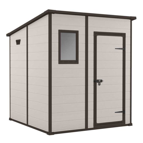 Keter casetta da giardino Manor Pent 6x6 beige 184x185xh200 cm