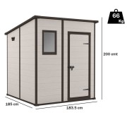 Keter casetta da giardino Manor Pent 6x6 beige dimensioni