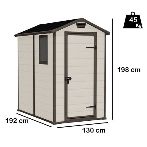 Keter casetta da giardino Manor 4x6 beige dimensioni