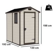 Keter casetta da giardino Manor 4x6 beige dimensioni