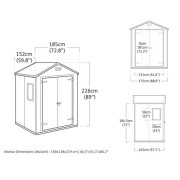 Keter casetta da giardino Manor 6x5 beige dimensioni
