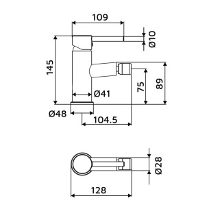 Miscelatore bidet serie London Idro-Bric 2