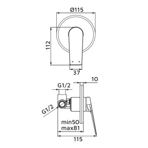 Miscelatore incasso doccia serie Dynamic Idro-Bric 2
