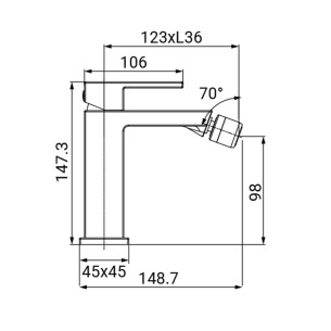 Miscelatore bidet serie Zoe Idro-Bric 2