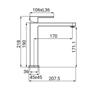Miscelatore lavabo alto serie Zoe Idro-Bric