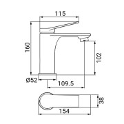 Miscelatore lavabo serie Surf Idro-Bric