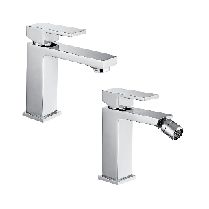 Set miscelatore lavabo e bidet cromato serie Zoe Idro-Bric