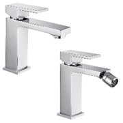 Set miscelatore lavabo e bidet cromato serie Zoe Idro-Bric